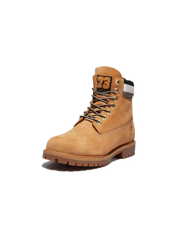 Кроссовки heritage 6 inch waterproof boot 'wheat nubuck with black' Timberland — изображение 3 из 4, желтый/белый/серый