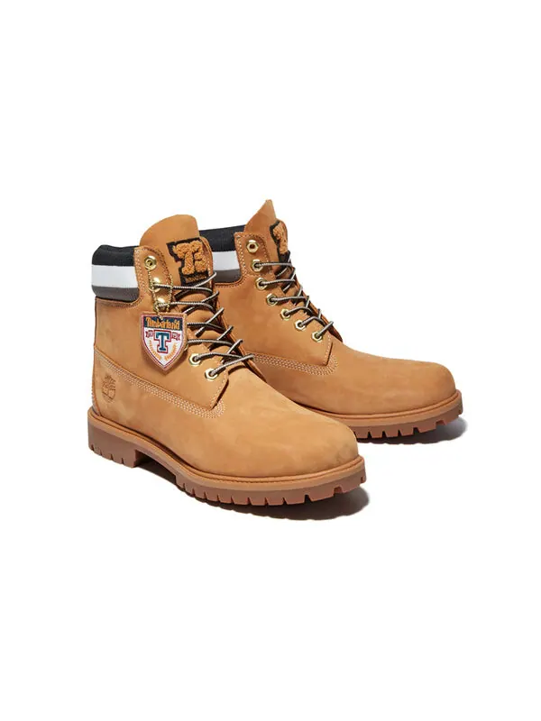 Кроссовки heritage 6 inch waterproof boot 'wheat nubuck with black' Timberland — изображение 4 из 4, желтый/белый/серый