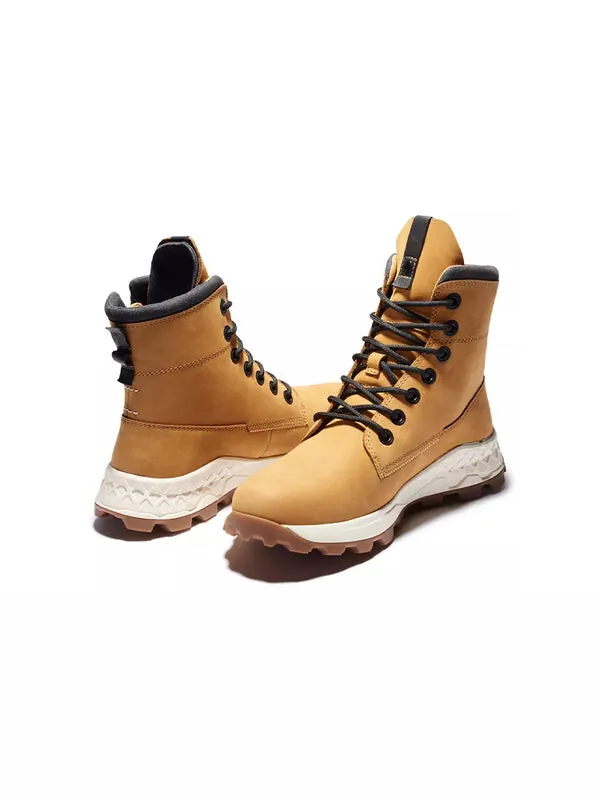 Кроссовки brooklyn side zip sneaker boot 'wheat nubuck' Timberland — изображение 3 из 4, желтый/белый/черный