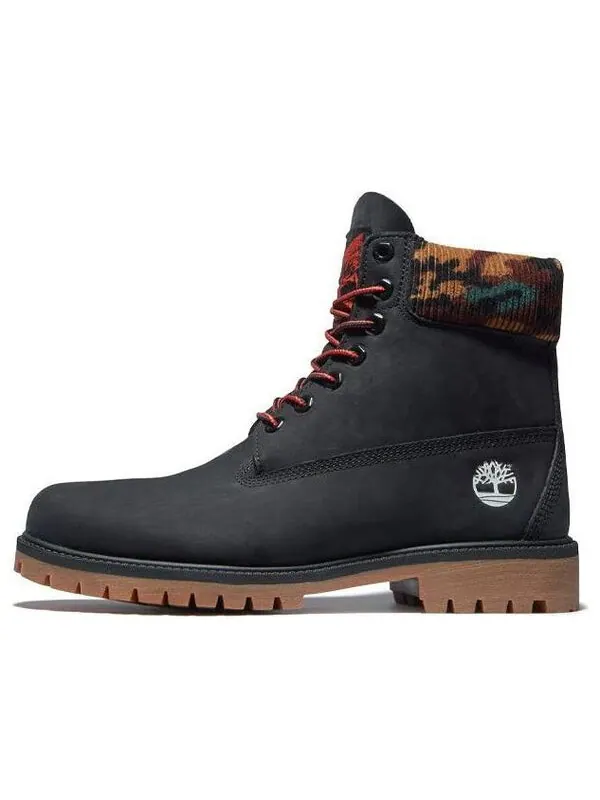 Кроссовки 6 inch premium boot 'black nubuck with camouflage collar' Timberland — изображение 1 из 4