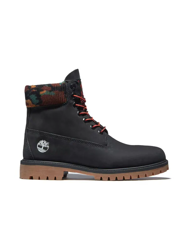 Кроссовки 6 inch premium boot 'black nubuck with camouflage collar' Timberland — изображение 2 из 4