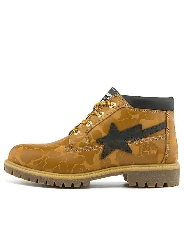 Кроссовки x bape nelson premium waterproof chukka boots 'wheat and chocolate' Timberland — изображение 1 из 4