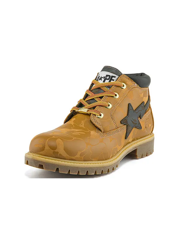 Кроссовки x bape nelson premium waterproof chukka boots 'wheat and chocolate' Timberland — изображение 4 из 4
