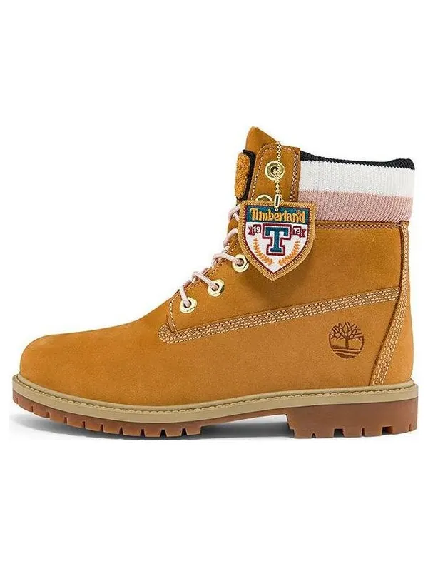Кроссовки 6 inch heritage premium waterproof boots 'wheat nubuck and stripes' Timberland — изображение 1 из 4