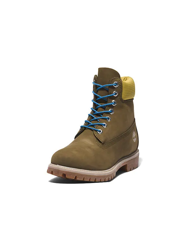 Кроссовки premium 6 inch boots 'olive green nubuck with yellow collar' Timberland — изображение 3 из 4