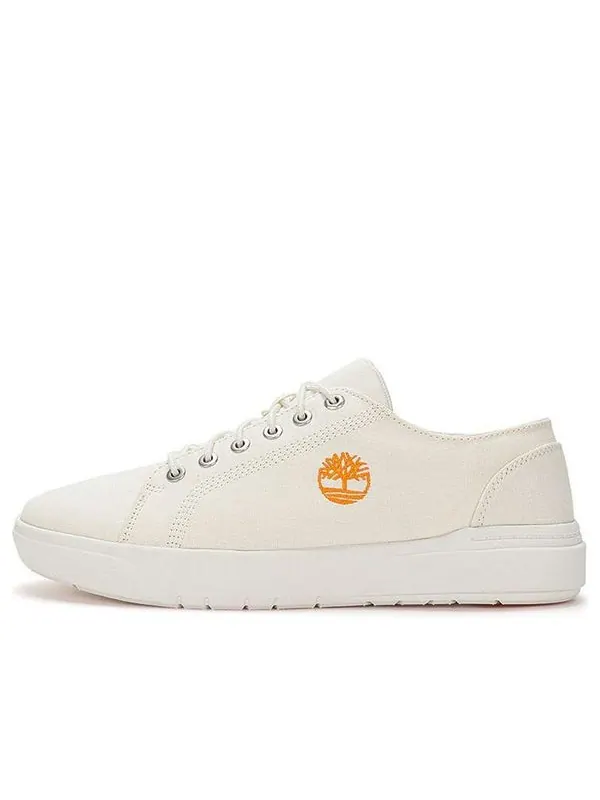 Кроссовки seneca bay fabric oxford shoes 'white' Timberland — изображение 1 из 4, белый/оранжевый