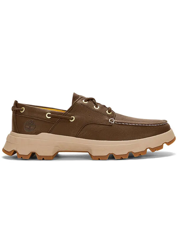 Кроссовки greenstride originals ultra leather boat shoes 'dark brown' Timberland — изображение 2 из 4, коричневый/белый