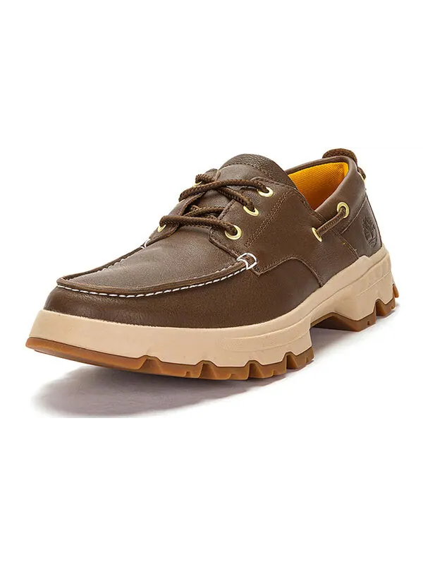 Кроссовки greenstride originals ultra leather boat shoes 'dark brown' Timberland — изображение 3 из 4, коричневый/белый