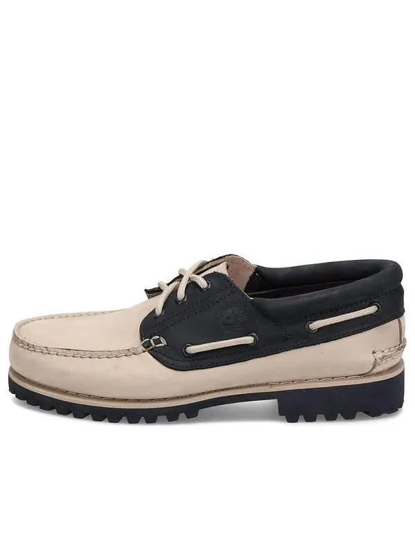 Кроссовки 3-eye lug handsewn boat shoes 'beige' Timberland — изображение 1 из 4, бежевый/белый/черный