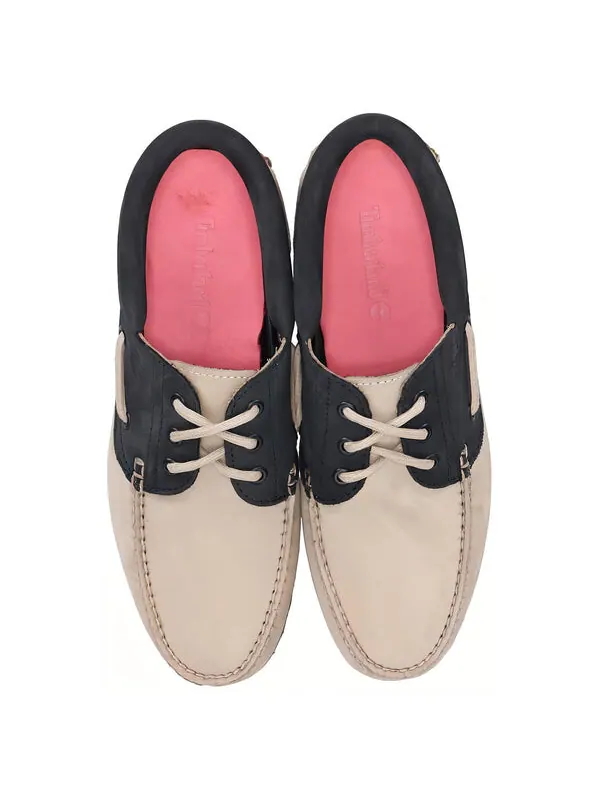 Кроссовки 3-eye lug handsewn boat shoes 'beige' Timberland — изображение 4 из 4, бежевый/белый/черный