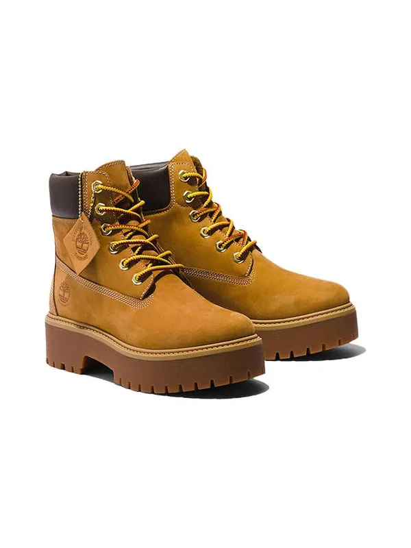 Кроссовки stone steet 6 inch premium platform waterproof boots 'wheat nubuck' Timberland — изображение 3 из 4