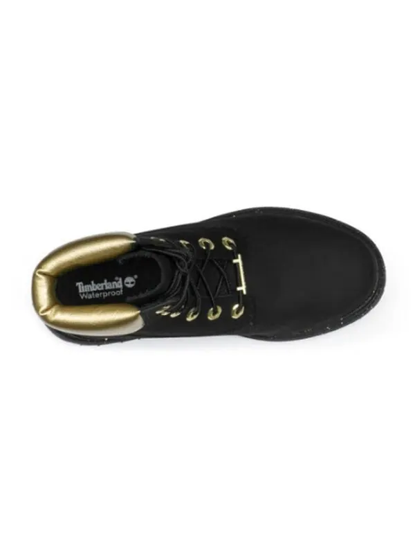 Кроссовки heritage 6 inch waterproof boots 'black nubuck with gold' Timberland — изображение 3 из 4, черный/золотистый
