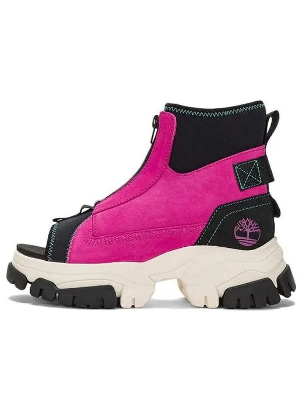 Сандалии adley way peep toe boot sandals 'very berry' Timberland — изображение 1 из 3, розовый/черный/белый