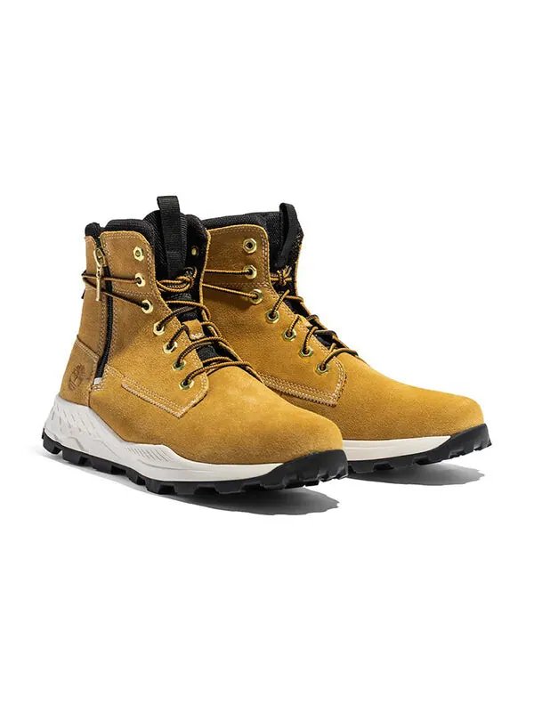 Кроссовки brooklyn side zip boot 'wheat nubuck with camo' Timberland — изображение 4 из 4, желтый/белый/черный