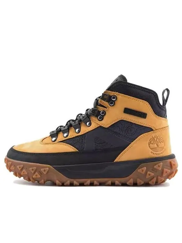 Кроссовки greenstride motion 6 waterproof mid hiker 'yellow' Timberland — изображение 1 из 4, желтый/черный/коричневый