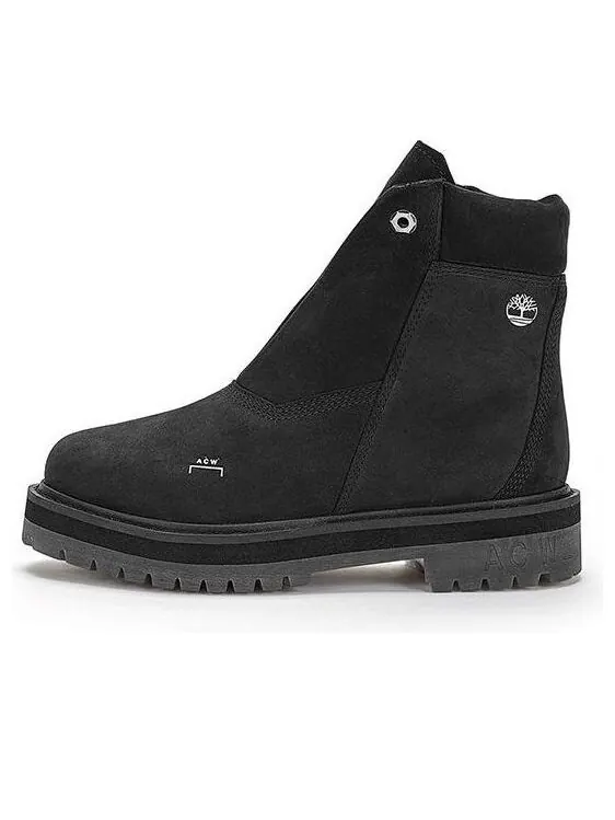 Кроссовки x a cold wall 6 inch premium side zip boot 'jet black nubuck' Timberland — изображение 1 из 4, черный/белый