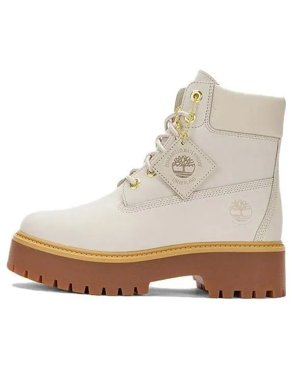 Кроссовки stone street 6 inch platform waterproof boot 'light taupe' Timberland — изображение 1 из 4, бежевый/коричневый