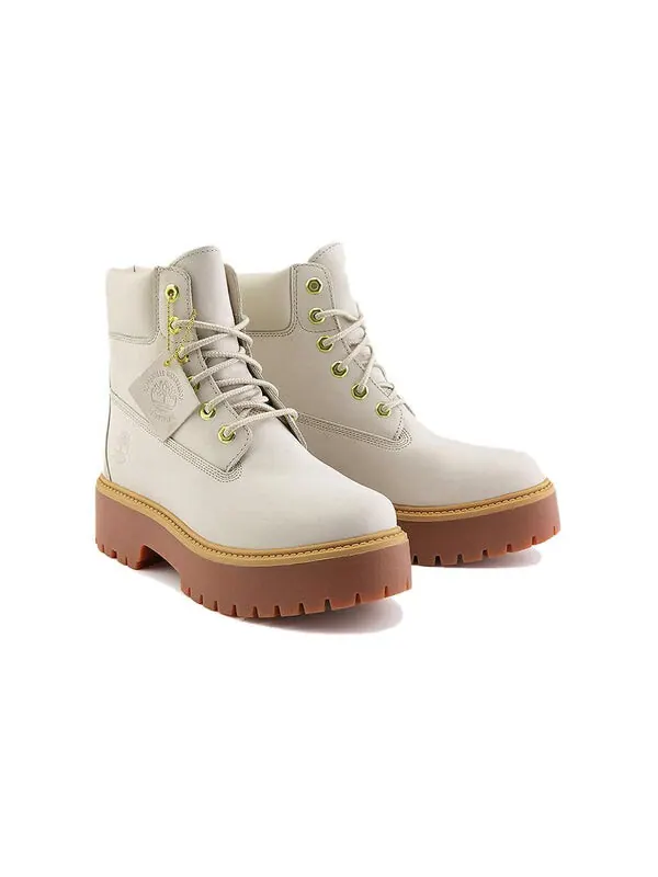 Кроссовки stone street 6 inch platform waterproof boot 'light taupe' Timberland — изображение 3 из 4, бежевый/коричневый