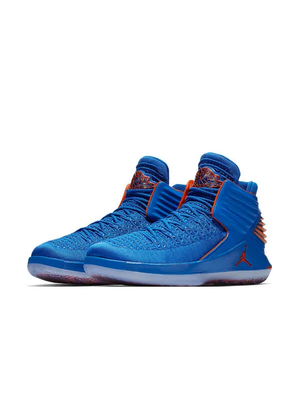 Кроссовки 32 Air Jordan — изображение 4 из 4, синий/оранжевый