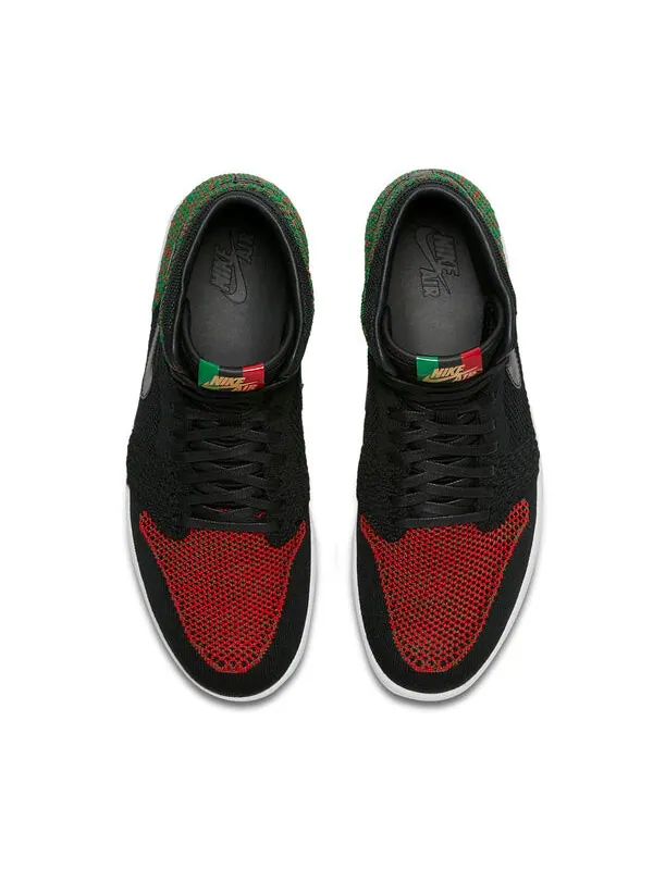 Кроссовки 1 ретро высокие flyknit Air Jordan — изображение 4 из 4, черный/зеленый/красный