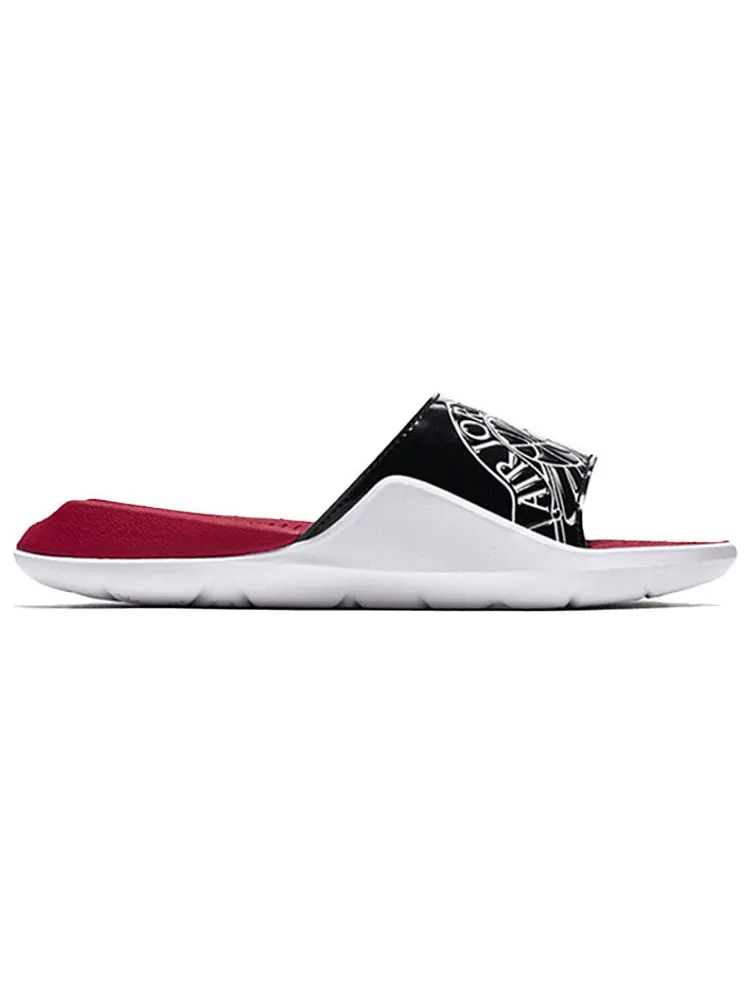 Шлепанцы (GS) Air Jordan Hydro 7 Black Red White (W) Slippers '' — изображение 2 из 4