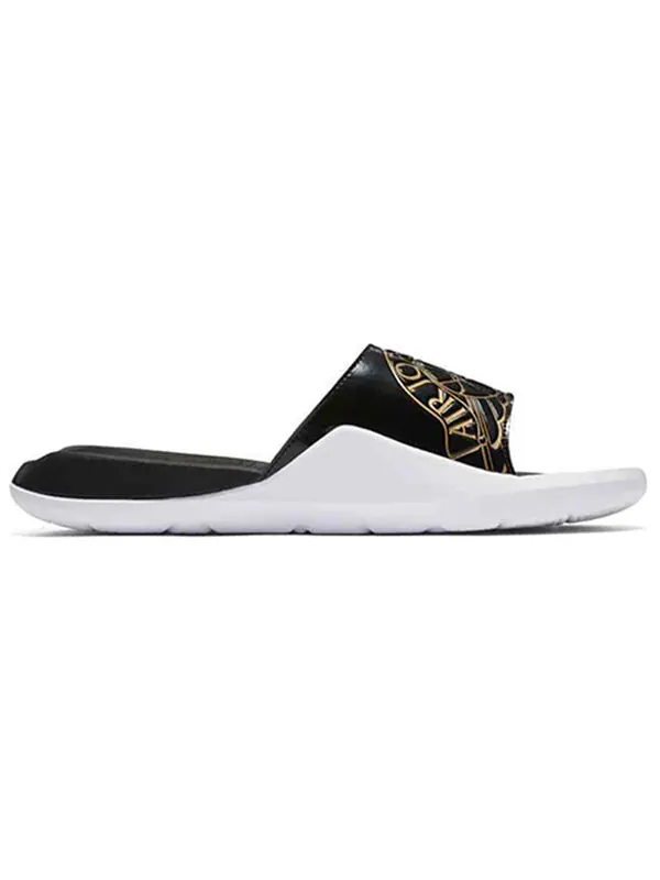 Тапочки hydro 7 slide 'black' Air Jordan — изображение 2 из 4, черный/белый
