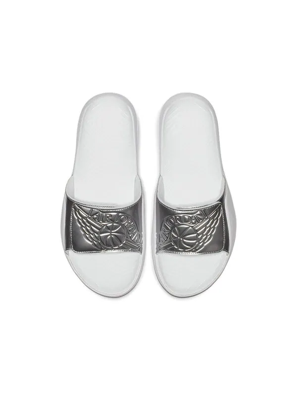 Тапочки hydro 7 'white silver' Air Jordan — изображение 3 из 4, белый