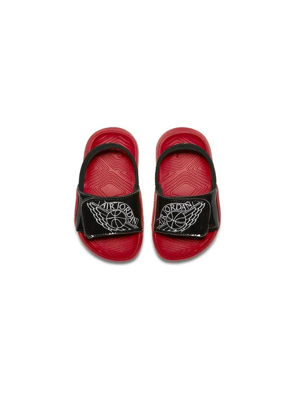 Тапочки hydro 7 velcro спортивные тапочки красные Air Jordan — изображение 3 из 4, черный/красный