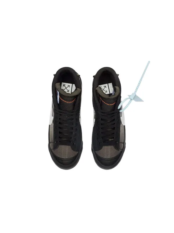 Кроссовки x off-white blazer mid 'grim reapers' Nike — изображение 4 из 4, черный/белый