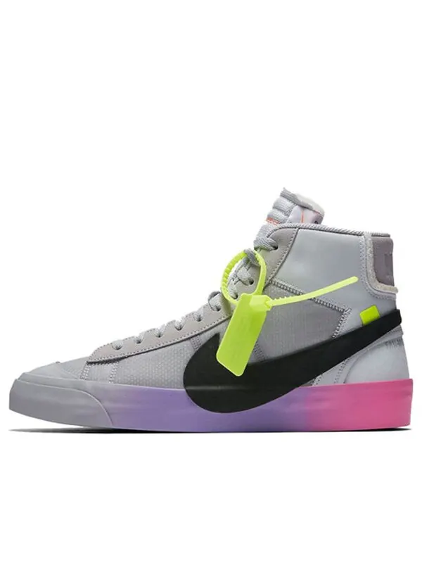Кроссовки x off white x serena williams blazer studio mid Nike — изображение 1 из 4, серый/розовый/фиолетовый