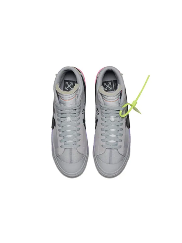 Кроссовки x off white x serena williams blazer studio mid Nike — изображение 4 из 4, серый/розовый/фиолетовый