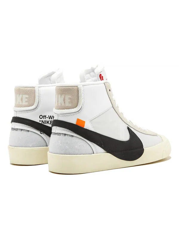 Кроссовки x off-white blazer mid 'the ten' Nike — изображение 4 из 4, белый/черный