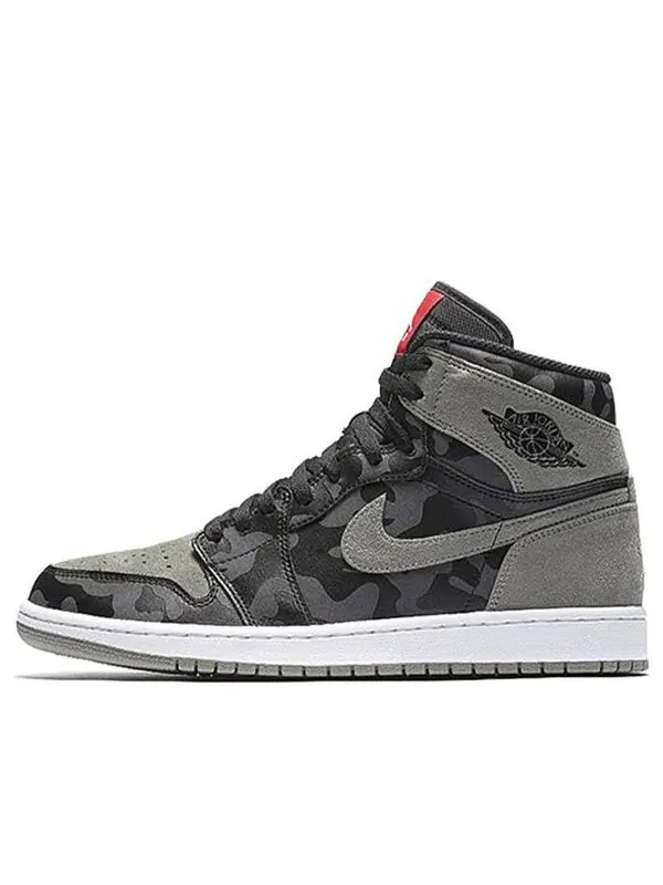 Кроссовки 1 retro high premium 'shadow camo' Air Jordan — изображение 1 из 4, красный/белый/черный