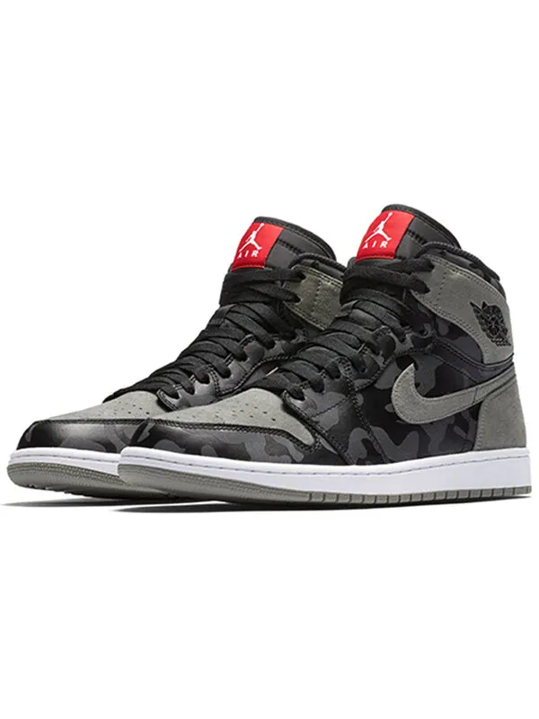Кроссовки 1 retro high premium 'shadow camo' Air Jordan — изображение 2 из 4, красный/белый/черный