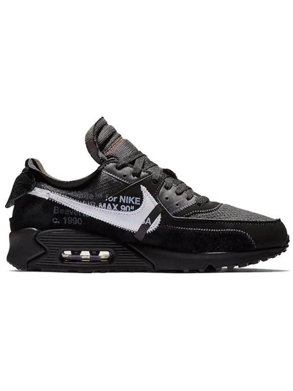 Кроссовки x off white air max 90 Nike — изображение 2 из 4, черный--белый