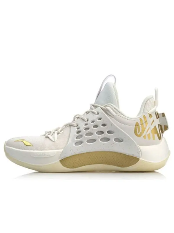 Кроссовки sonic 7 low x cba Li-Ning — изображение 1 из 4, белый/золотистый