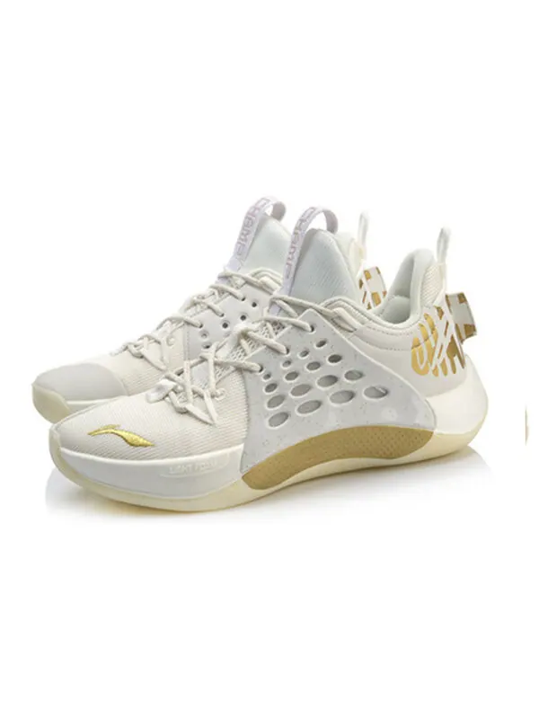 Кроссовки sonic 7 low x cba Li-Ning — изображение 3 из 4, белый/золотистый