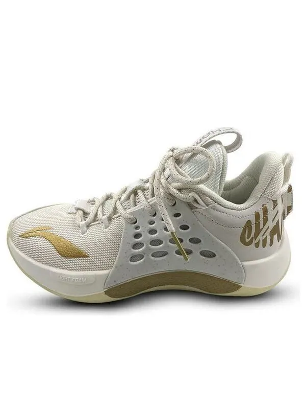 Кроссовки sonic 7 low x cba player edition Li-Ning — изображение 1 из 4, белый/золотистый