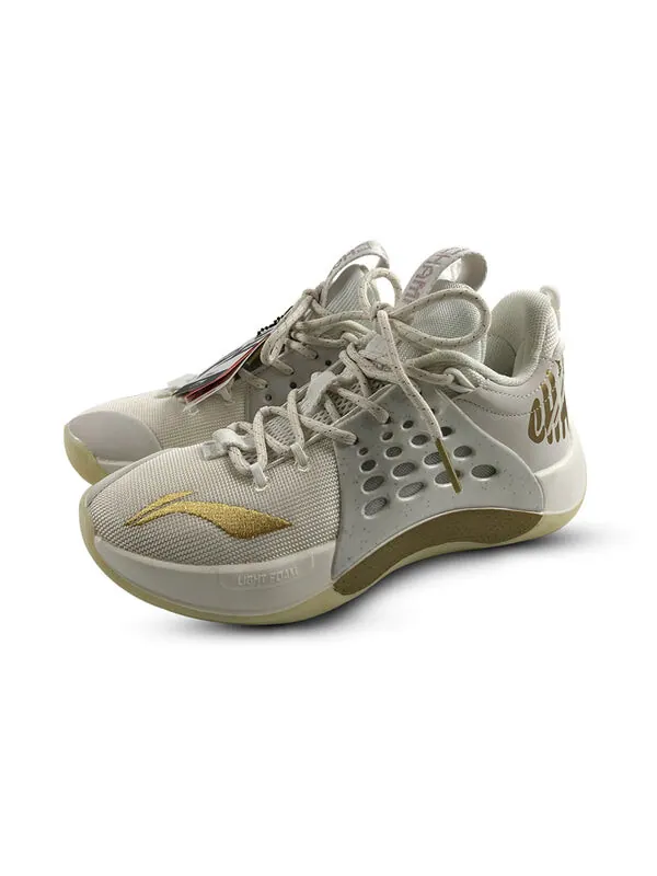 Кроссовки sonic 7 low x cba player edition Li-Ning — изображение 3 из 4, белый/золотистый