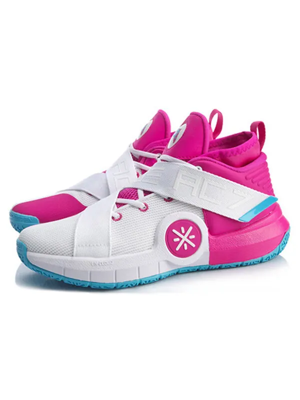 Кроссовки Wade All City 7 Li-Ning — изображение 3 из 4, белый/розовый