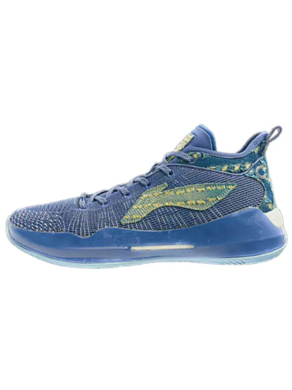 Кроссовки yushuai xiii premium low basketball shoes 'blue yellow' Li-Ning — изображение 2 из 3, синий/желтый