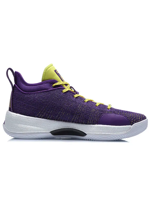 Кроссовки yushuai xiii premium low баскетбольные кроссовки Li-Ning — изображение 2 из 4, фиолетовый/желтый