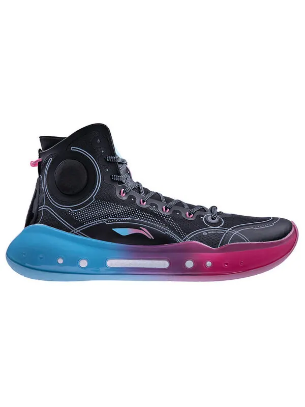 Кроссовки Li-Ning Yu Shuai 14 Beng High Basketball Professional Competition Shoes Miami — изображение 2 из 4, черный/розовый