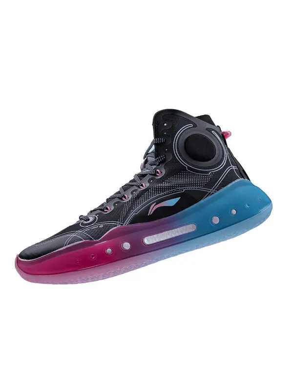 Кроссовки Li-Ning Yu Shuai 14 Beng High Basketball Professional Competition Shoes Miami — изображение 3 из 4, черный/розовый