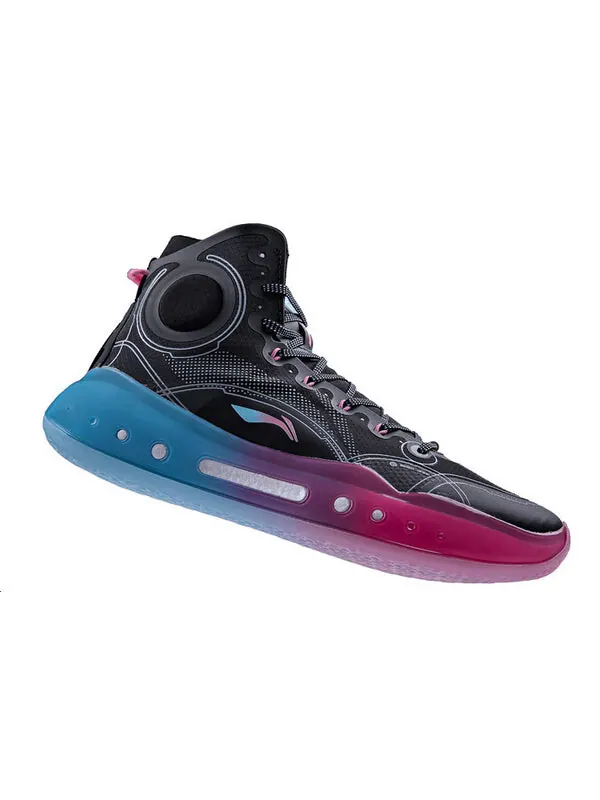 Кроссовки Li-Ning Yu Shuai 14 Beng High Basketball Professional Competition Shoes Miami — изображение 4 из 4, черный/розовый