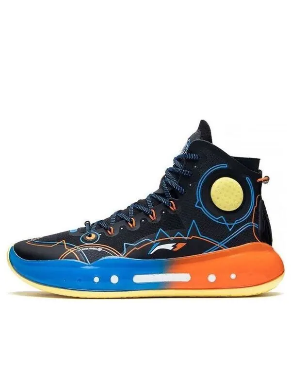 Кроссовки yushuai 14 Li-Ning — изображение 1 из 4, черный/синий/оранжевый