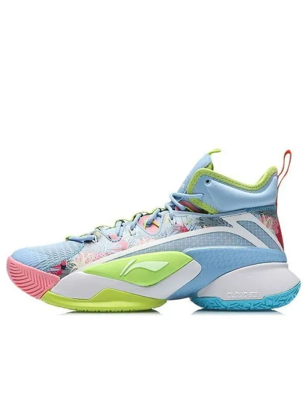 Кроссовки мощность 7 Li-Ning — изображение 1 из 4, синий/зеленый