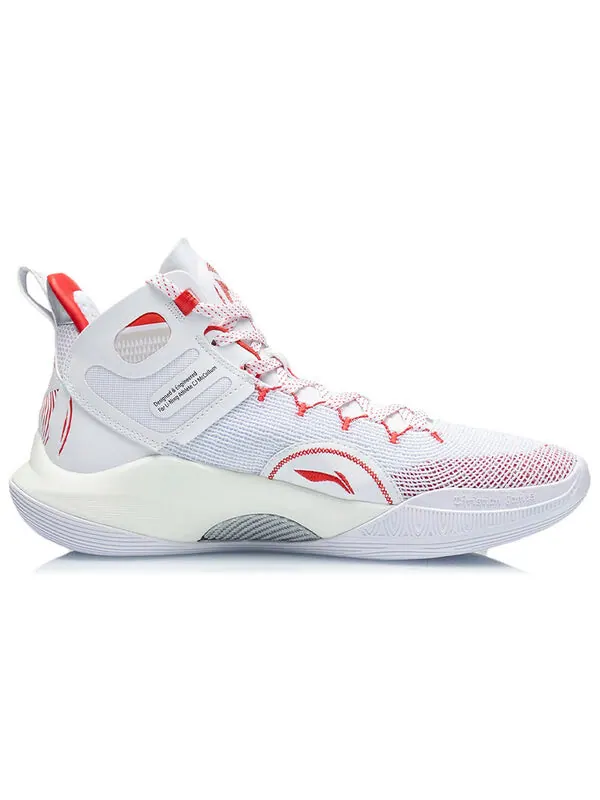 Кроссовки cj 1 mid Li-Ning — изображение 2 из 3, белый/красный