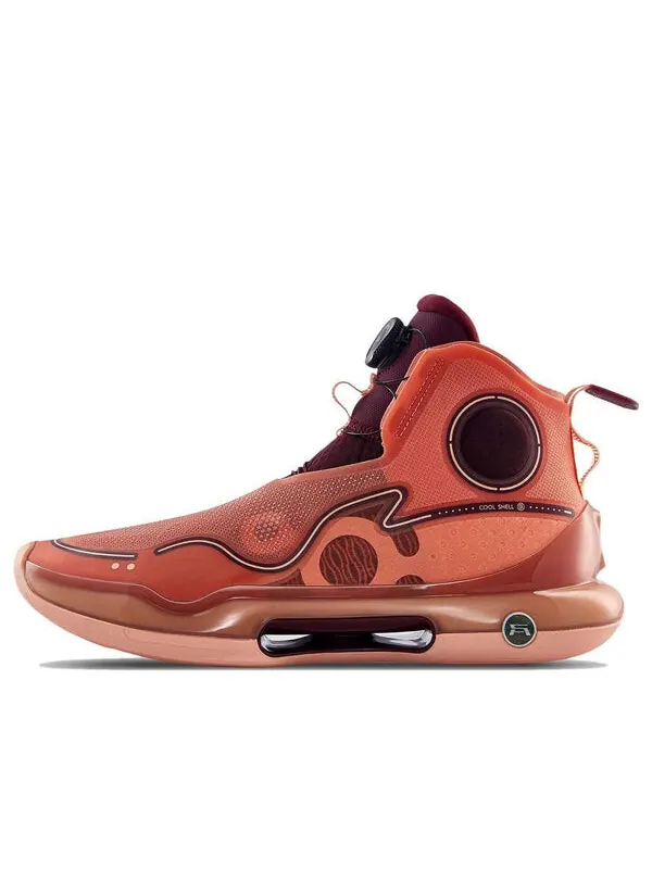 Кроссовки yushuai evolution высокие Li-Ning — изображение 1 из 4, оранжевый/бежевый
