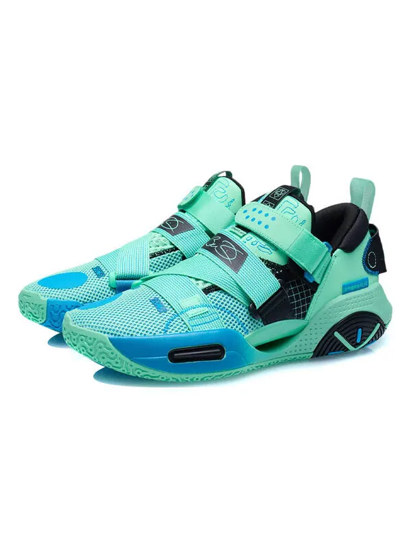 Кроссовки wade all city 9 v2 Li-Ning — изображение 3 из 4, неоновый зеленый/черный